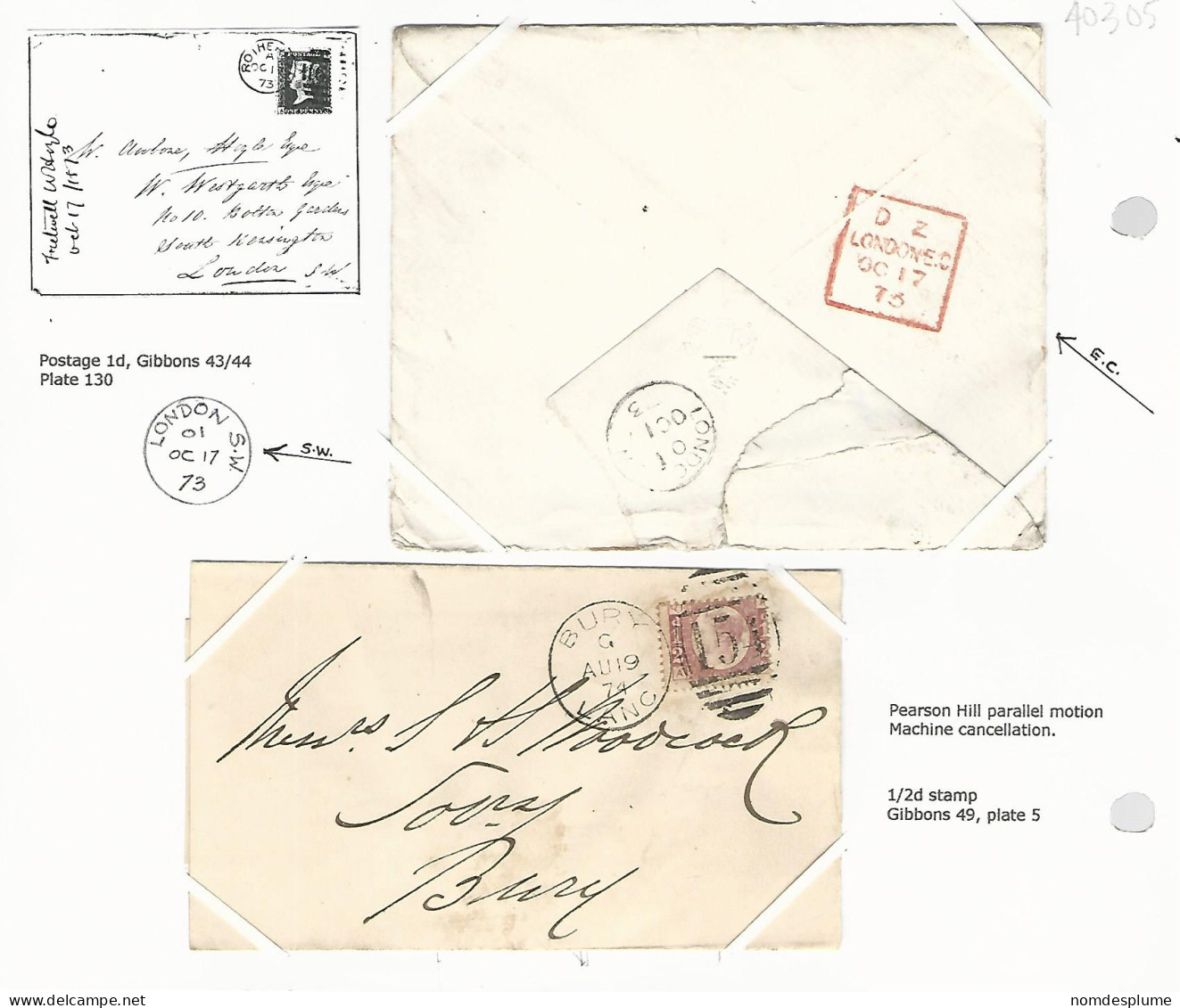 40305 ) GB UK Cover  Exhibition Page  See Scans 1875 X2 - Storia Postale