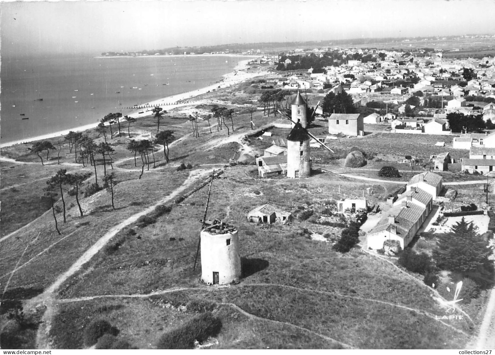 85-ILE-DE-NOIRMOUTIER- LA GUERINIERE , LES MOULINS VUE DU CIEL - Ile De Noirmoutier