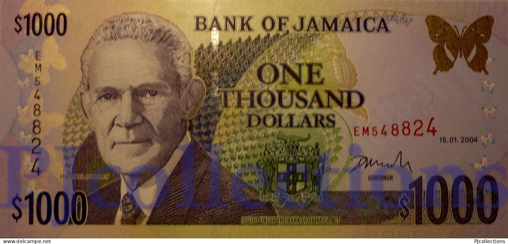 JAMAICA 1000 DOLLARS 2004 PICK 86b UNC - Jamaica