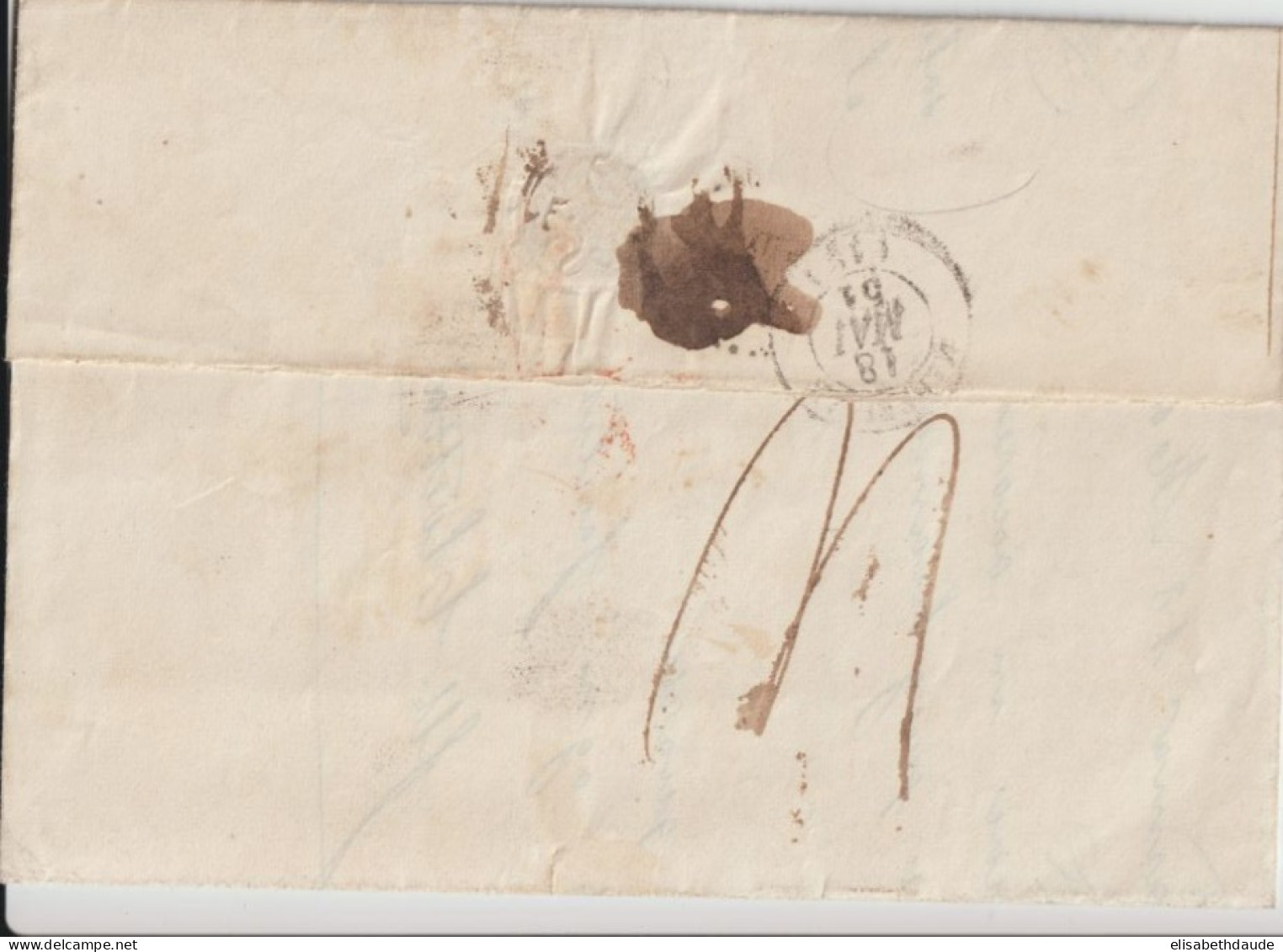 1851 - LETTRE De PARME Avec MARQUE D'ENTREE SARDAIGNE ANTIBES (VAR) SUP ! => MARSEILLE - Entry Postmarks