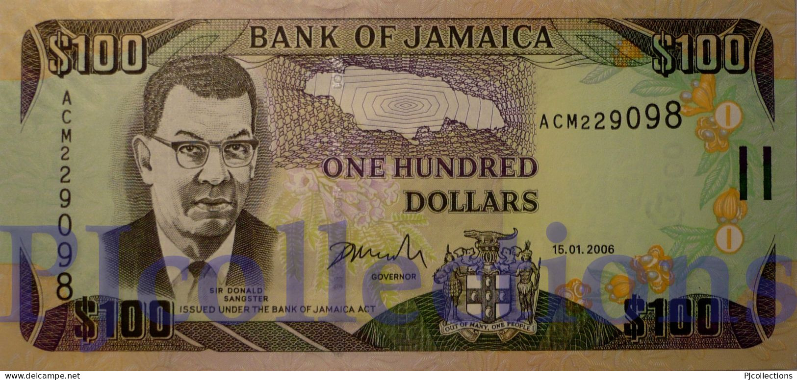 JAMAICA 100 DOLLARS 2006 PICK 84b UNC - Jamaica