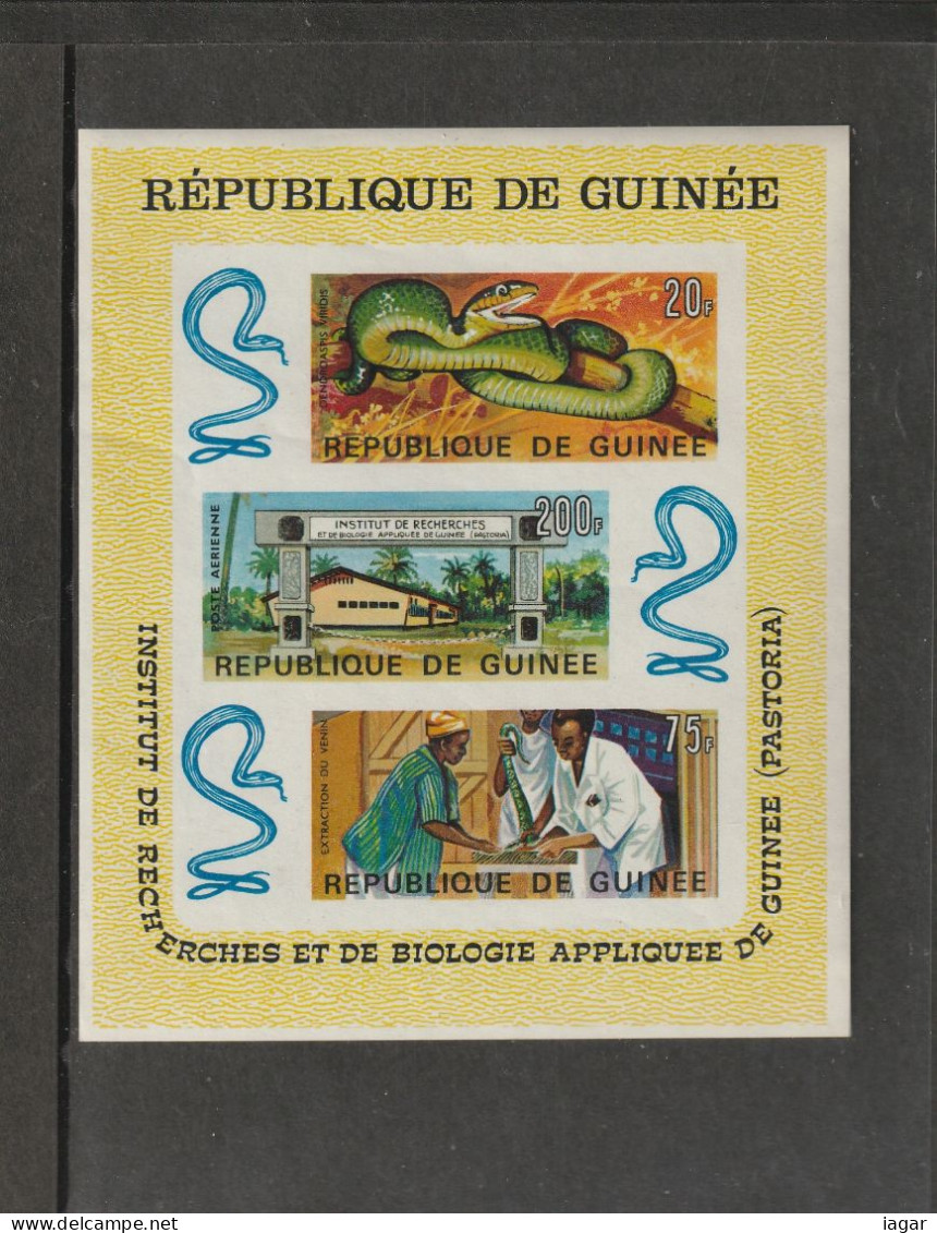 THEMATIC  ANIMALS, SNAKES (IMPERFORATED) - GUINEE - Serpents