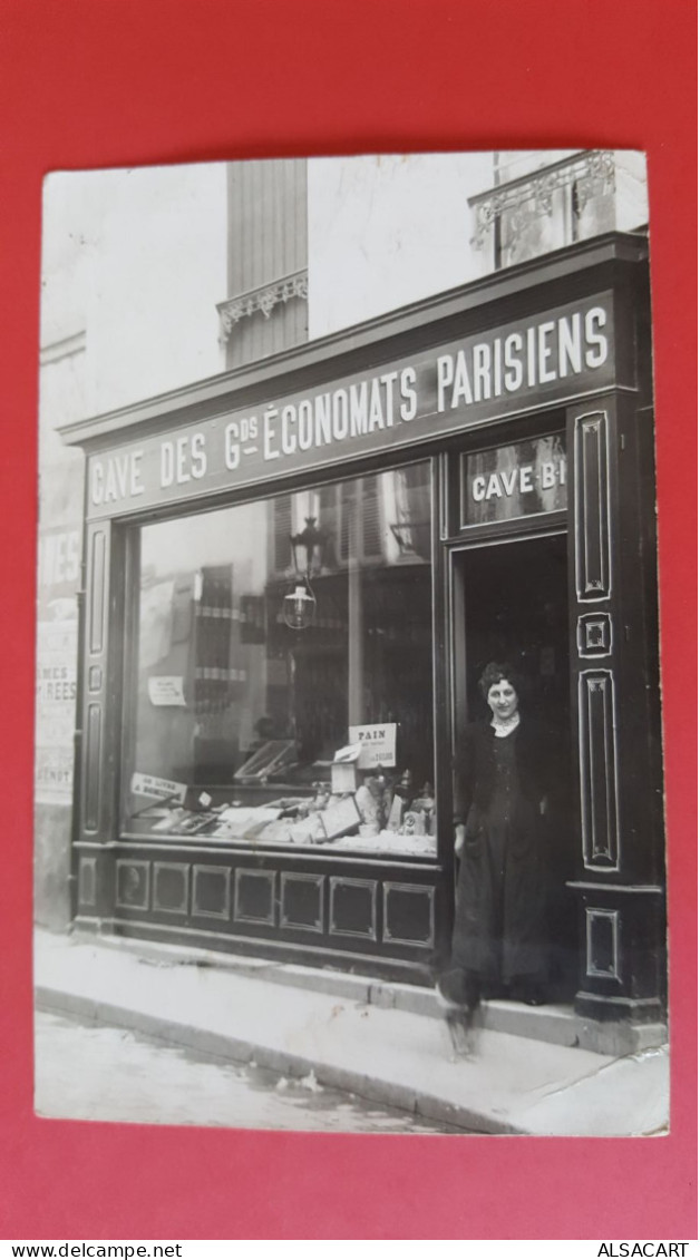 Carte Photo , Cave Des Grands économats Parisiens - Winkels