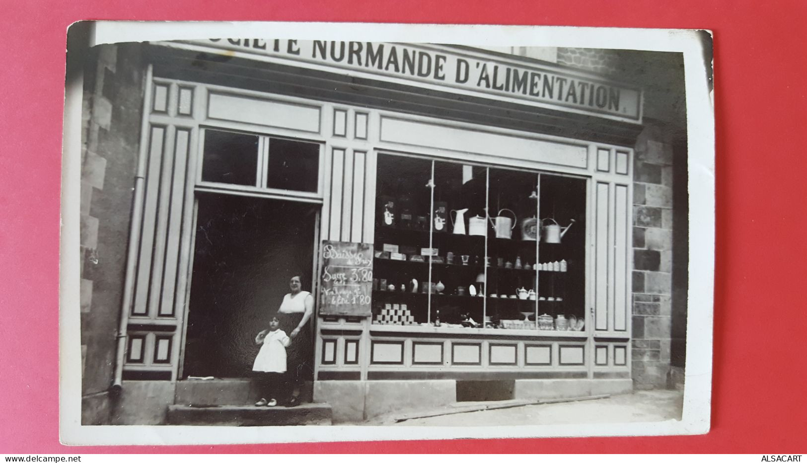 Carte Photo , Société Normande D'alimentation - Winkels