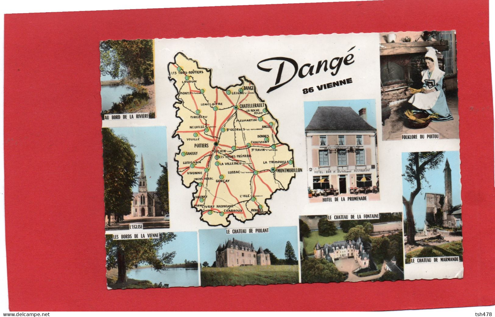 86---DANGE--( Carte Du Département )--multi-vues---voir 2 Scans - Dange Saint Romain