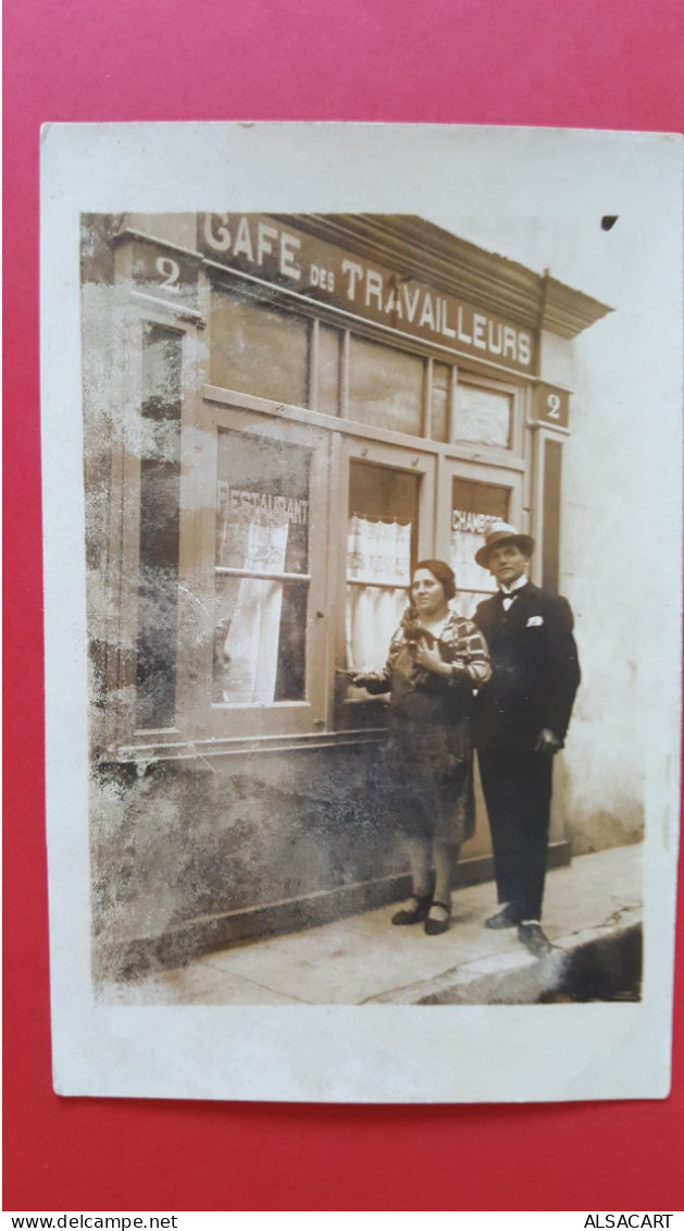 Carte Photo , Café Des Travailleurs, Chambres , Au Numero 2 - Cafés