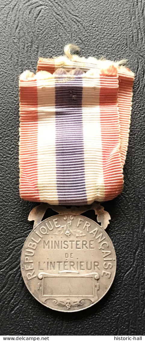 Medaille D’Honneur Ministere De L’Interieur - Police Française - Mle 1936 - Argent - France