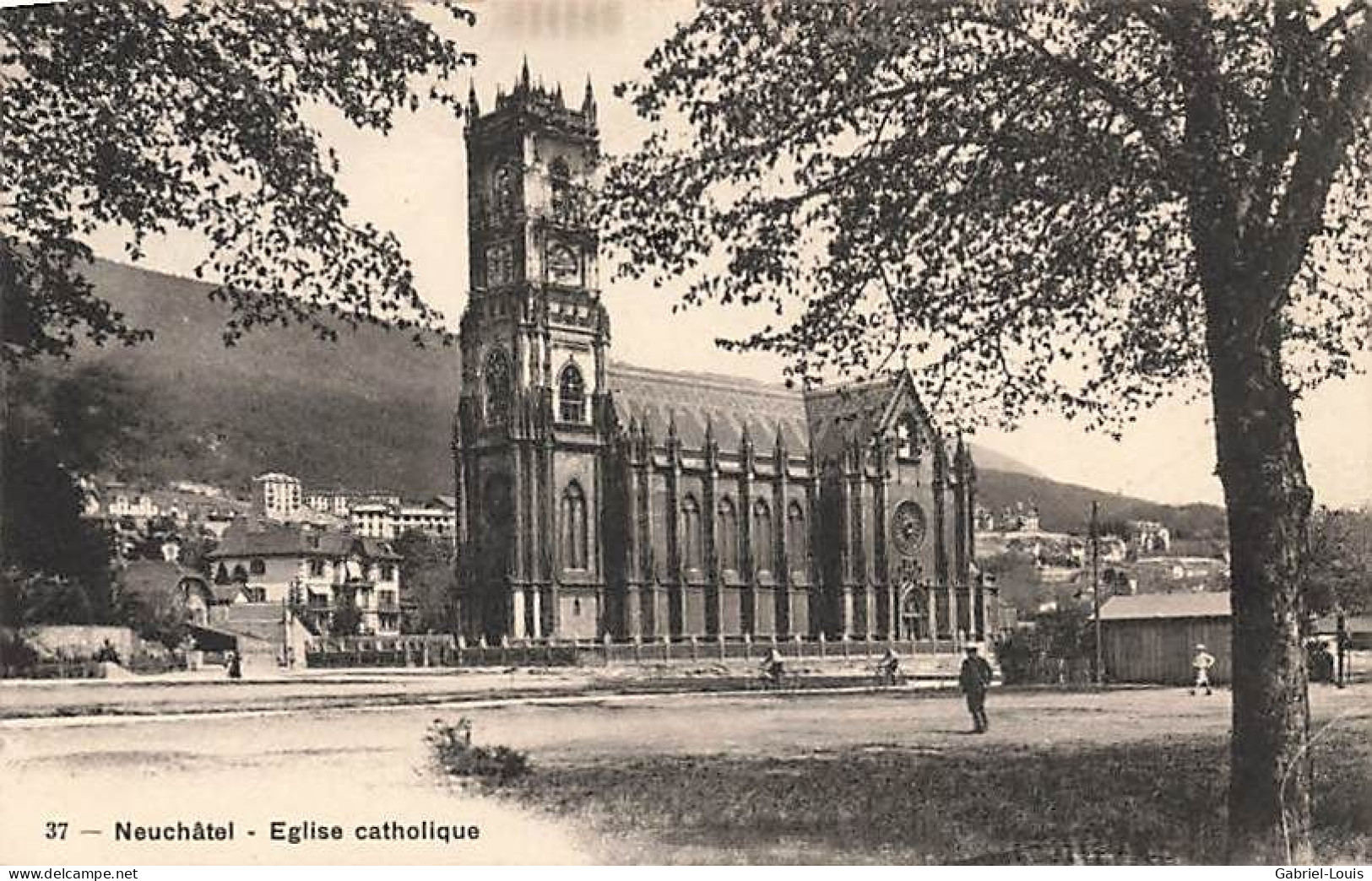 Neuchâtel Eglise Catholique 1915 - Neuchâtel