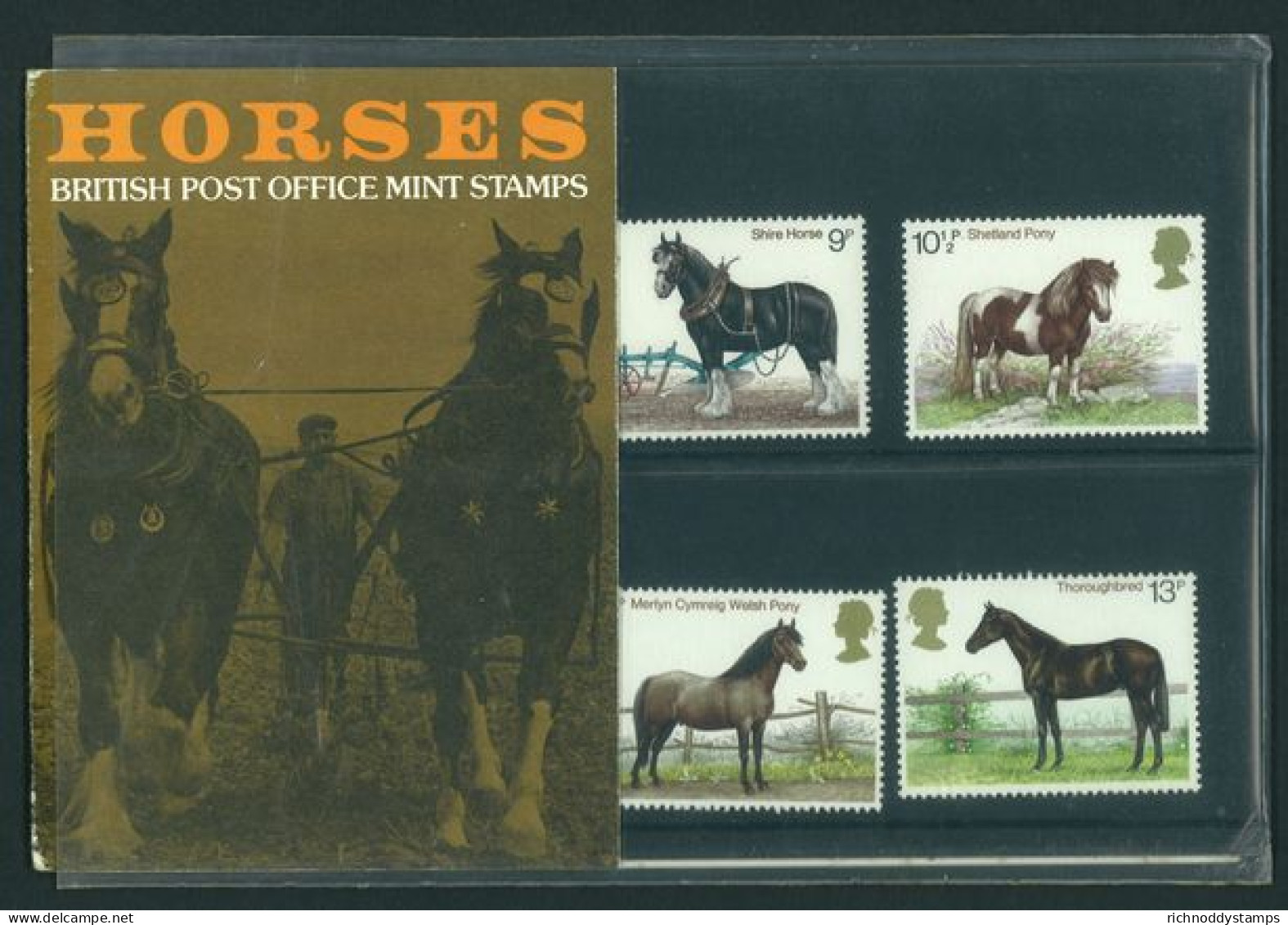 1978 Horses Presentation Pack. - Presentation Packs
