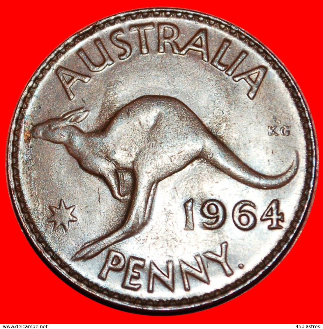 * PERTH (1955-1964): AUSTRALIA  1 PENNY 1964! KANGAROO! ELIZABETH II (1953-2022) · LOW START! · NO RESERVE!!! - Penny