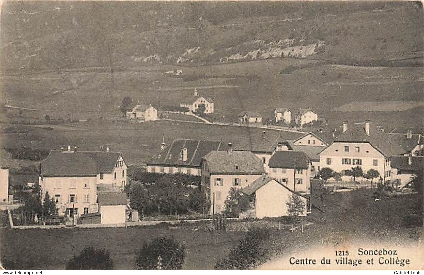 Sonceboz Centre Du Village Et Collège - Otros & Sin Clasificación