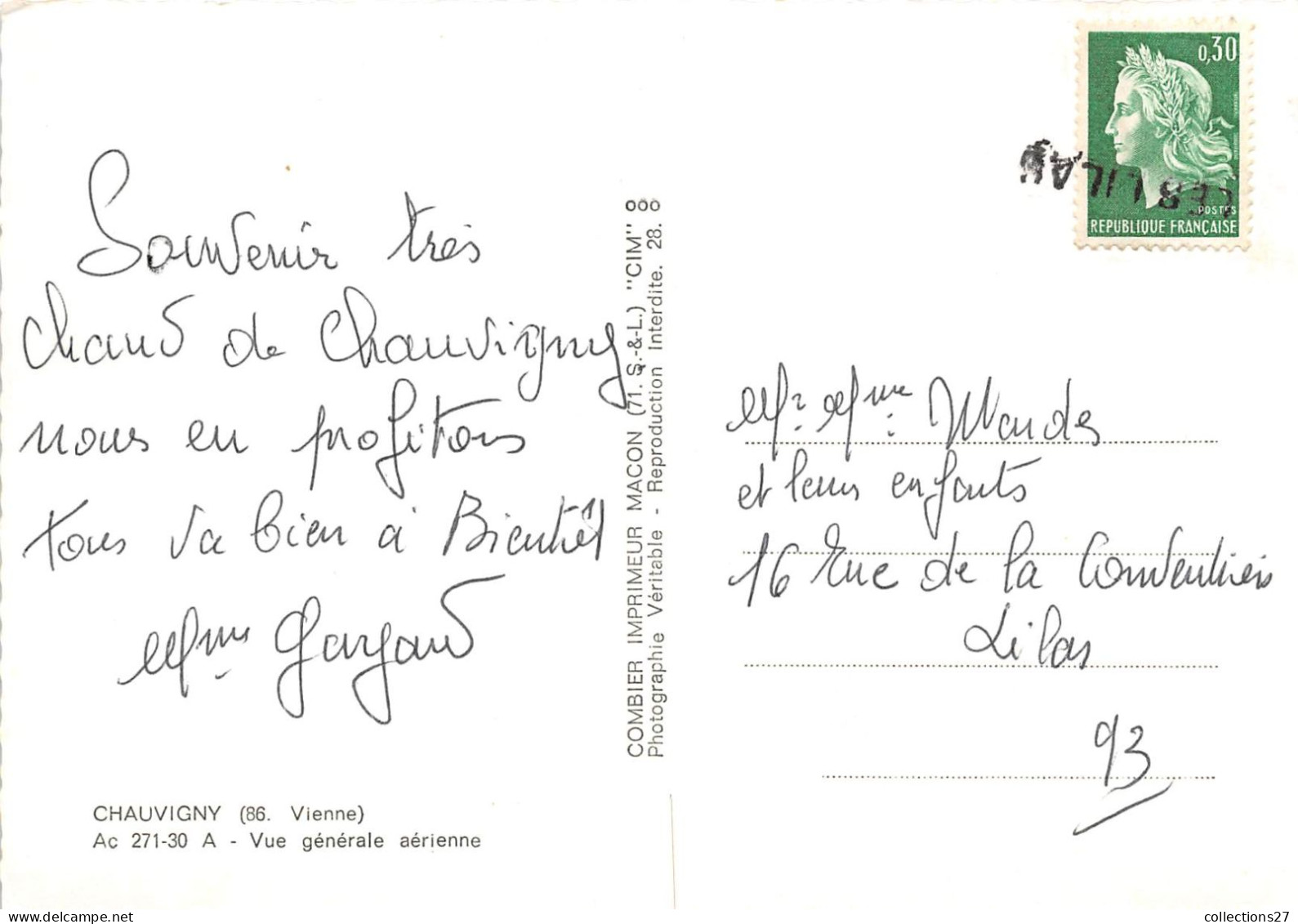 86-CHAUVIGNY-  VUE GENERALE AERIENNE - Chauvigny