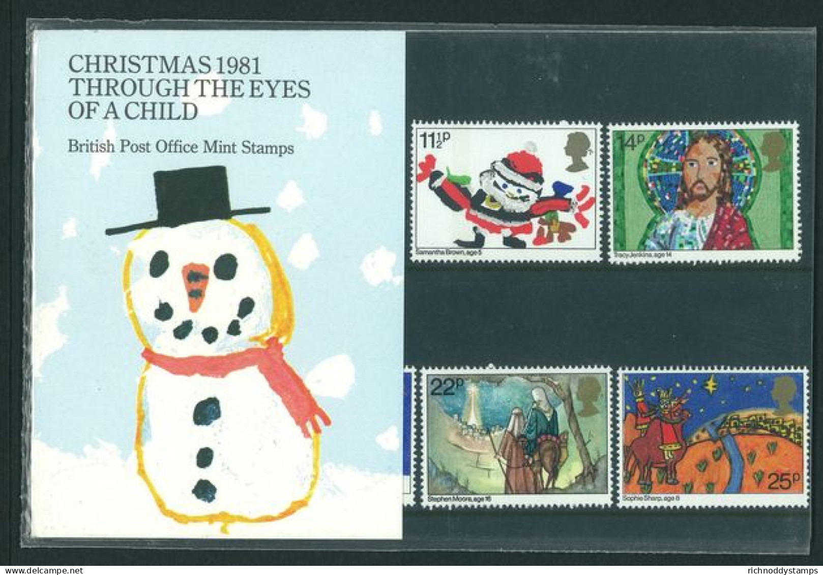 1981 Christmas. Children's Pictures Presentation Pack. - Presentation Packs