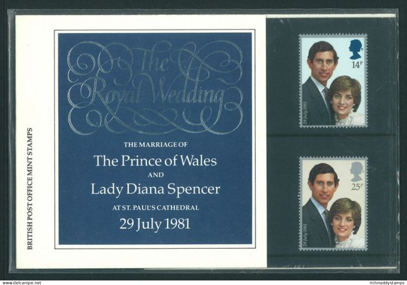 1981 Royal Wedding Presentation Pack. - Presentation Packs