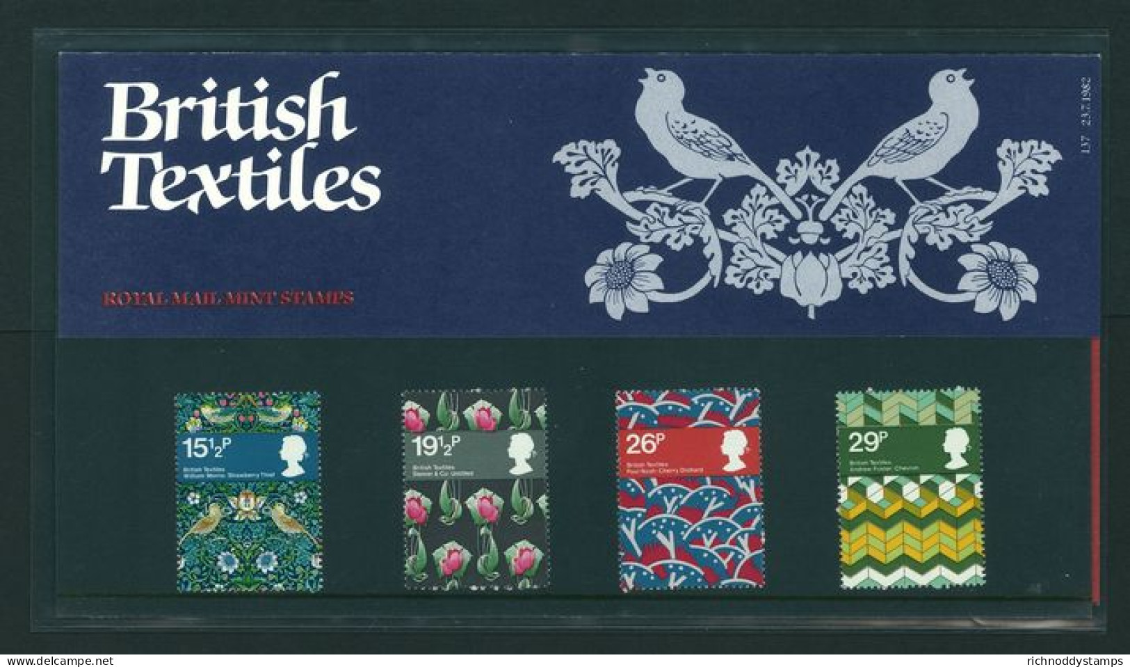 1982 British Textiles Presentation Pack. - Presentation Packs