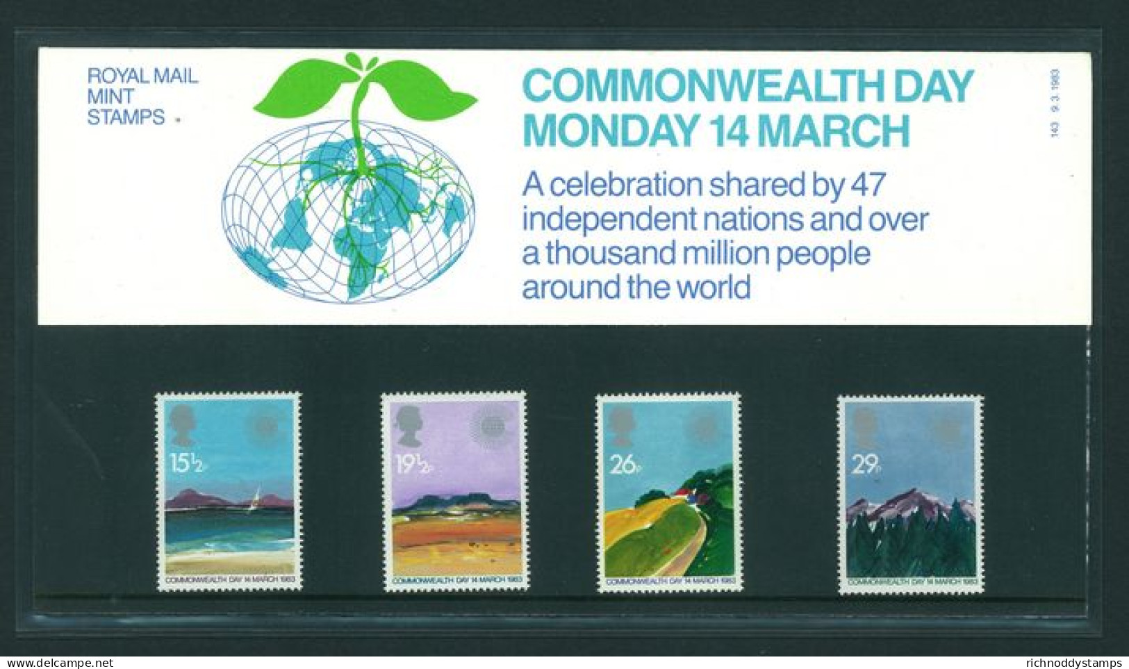 1983 Commonwealth Day. Geographical Regions Presentation Pack. - Presentation Packs