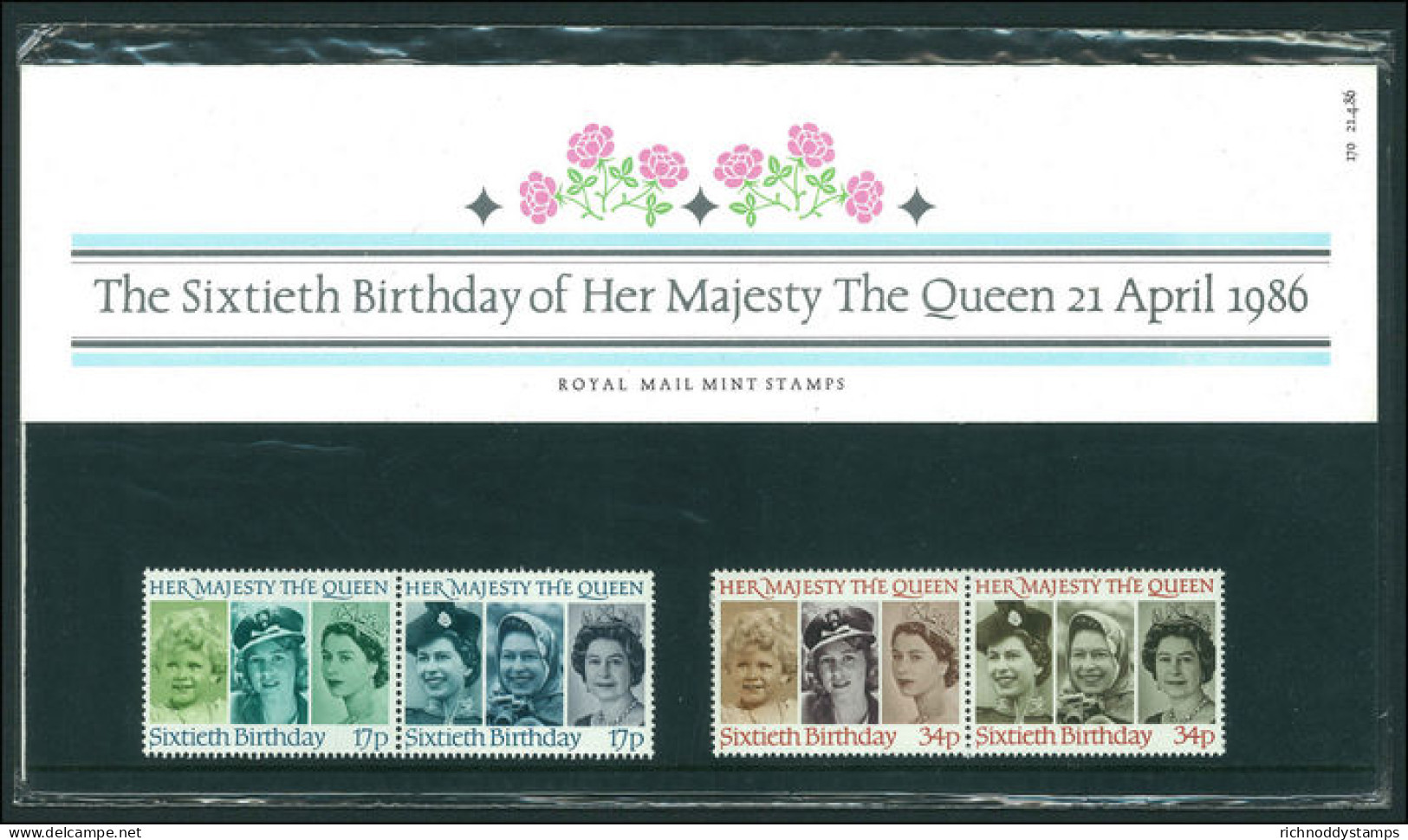 1986 60th Birthday Of Queen Elizabeth II Presentation Pack. - Presentation Packs