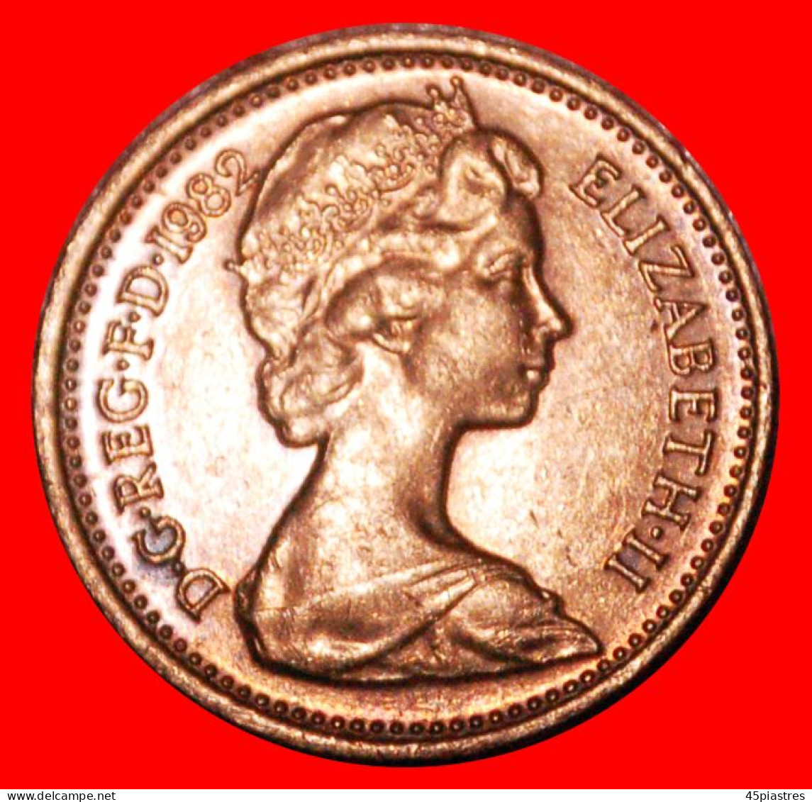* LAST TYPE 1982-1984: UNITED KINGDOM GREAT BRITAIN  1/2 PENNY 1982! ELIZABETH II 1953-2022· LOW START! · NO RESERVE!!! - 1/2 Penny & 1/2 New Penny