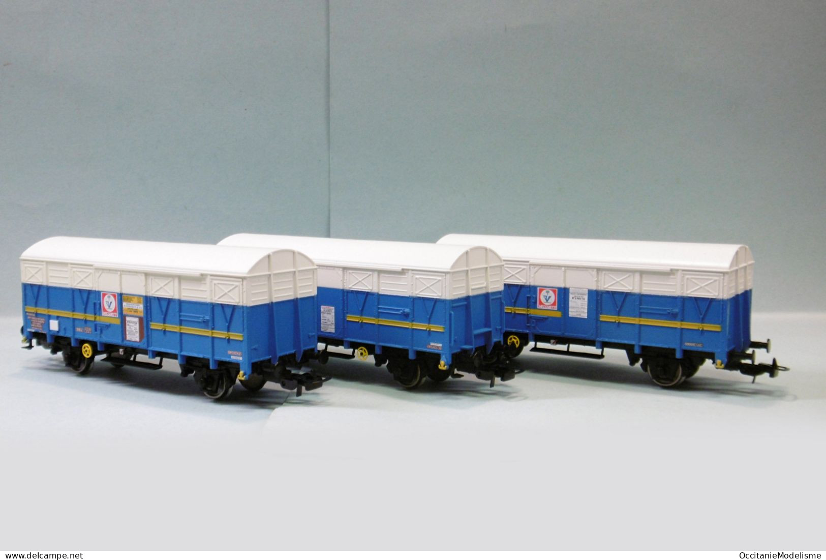 Piko - Coffret 3 WAGONS COUVERT Gs 4 Vecchietti ép. V Réf. 96622 BO HO 1/87 - Wagons Marchandises