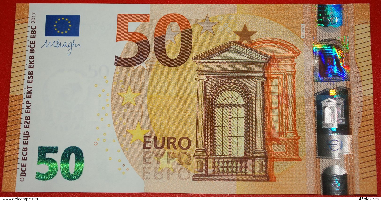 * NEW EUROPE TYPE For Russia (ex. USSR): FRANCE  50 EURO 2017 PREFIX UC U015C4! UNC CRISP!!· LOW START! · NO RESERVE!!! - 50 Euro