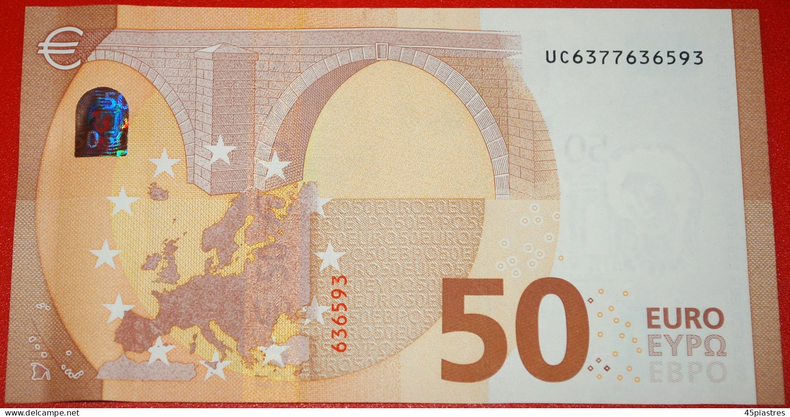 * NEW EUROPE TYPE For Russia (ex. USSR): FRANCE  50 EURO 2017 PREFIX UC U015C4! UNC CRISP!!· LOW START! · NO RESERVE!!! - 50 Euro