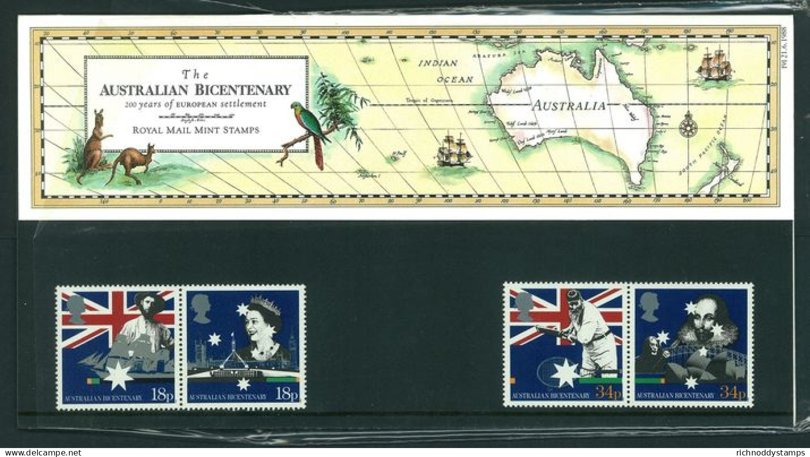 1988 Bicentenary Of Australian Settlement Presentation Pack. - Presentation Packs