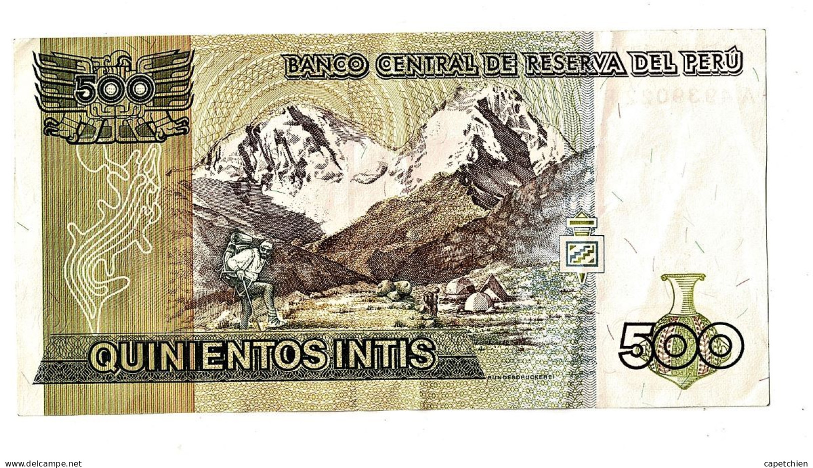 PEROU / 500 INTIS / 1987 - Sudafrica