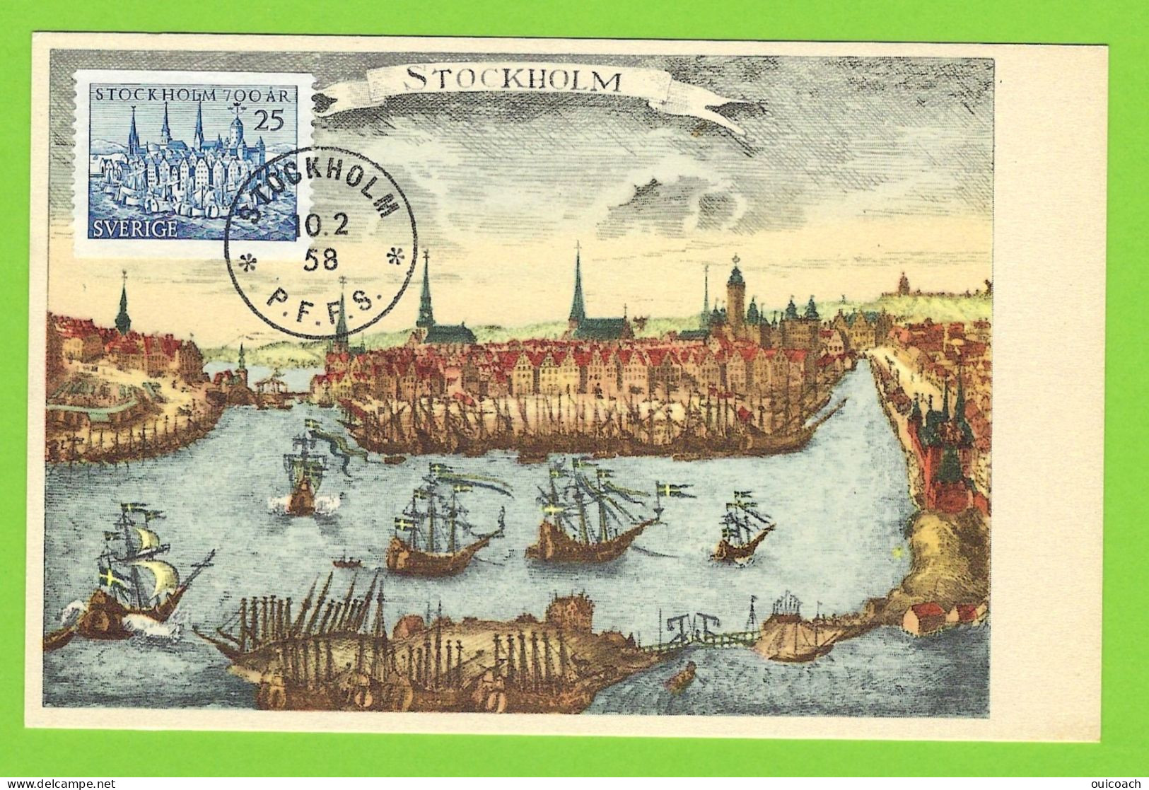 Stockholm 7ème Centenaire Carte-maximum 376 - Maximum Cards & Covers