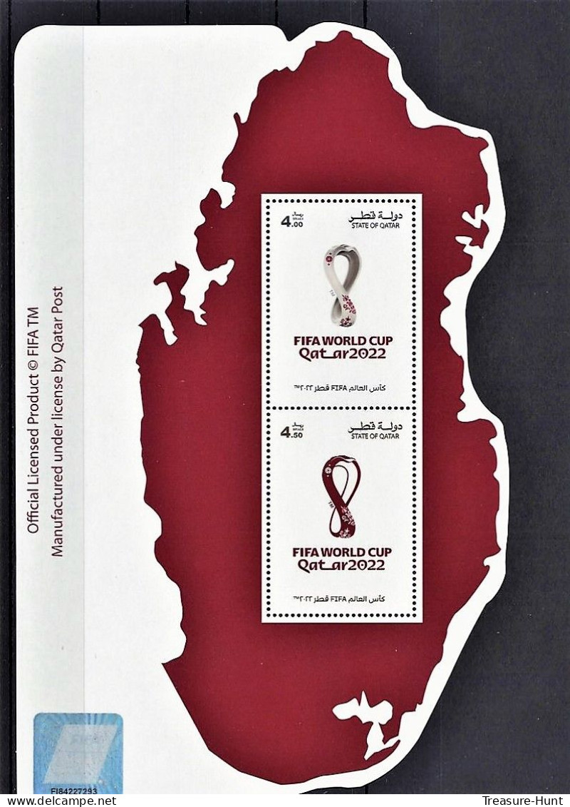 Hologram Holograms QR Code - LOGO / EMBLEM Of 2022 FIFA World Cup Soccer Football In Qatar - Map Stamp Sheet ** - Hologrammes