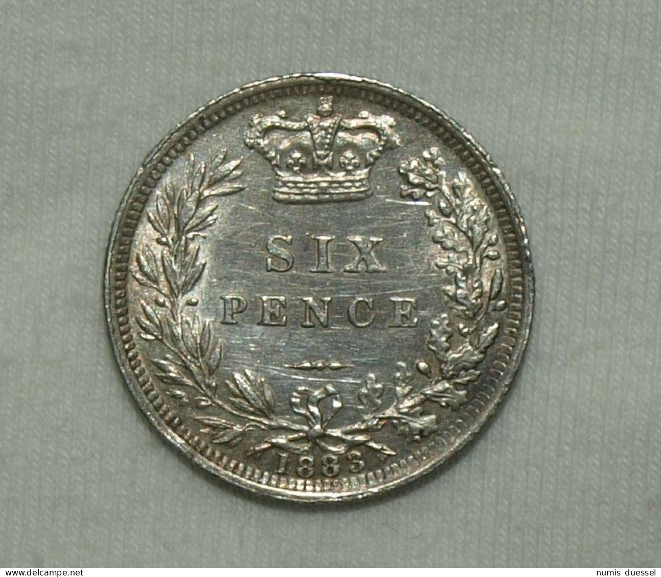 Silber/Silver Großbritannien/Great Britain Victoria Young Head, 1883, 6 Pence UNC - Sonstige & Ohne Zuordnung