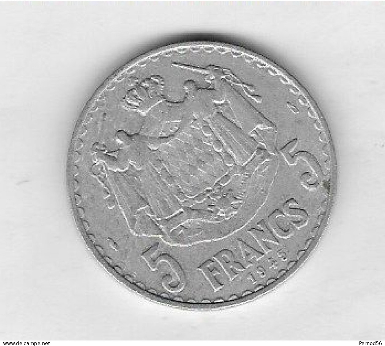 Vends Belles Pieces De Monnaies MONACO 5 FRANCS 1945 - 1922-1949 Louis II.