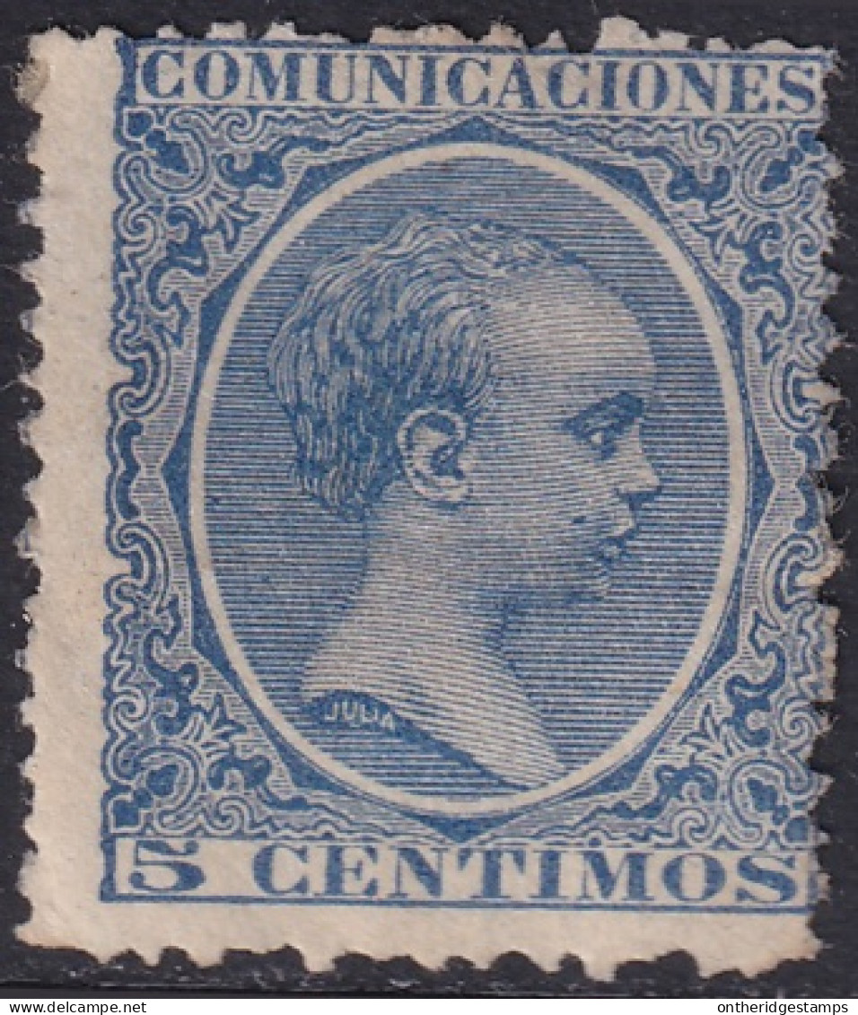 Spain 1889 Sc 257 España Ed 215 MH* Partial Gum - Nuevos
