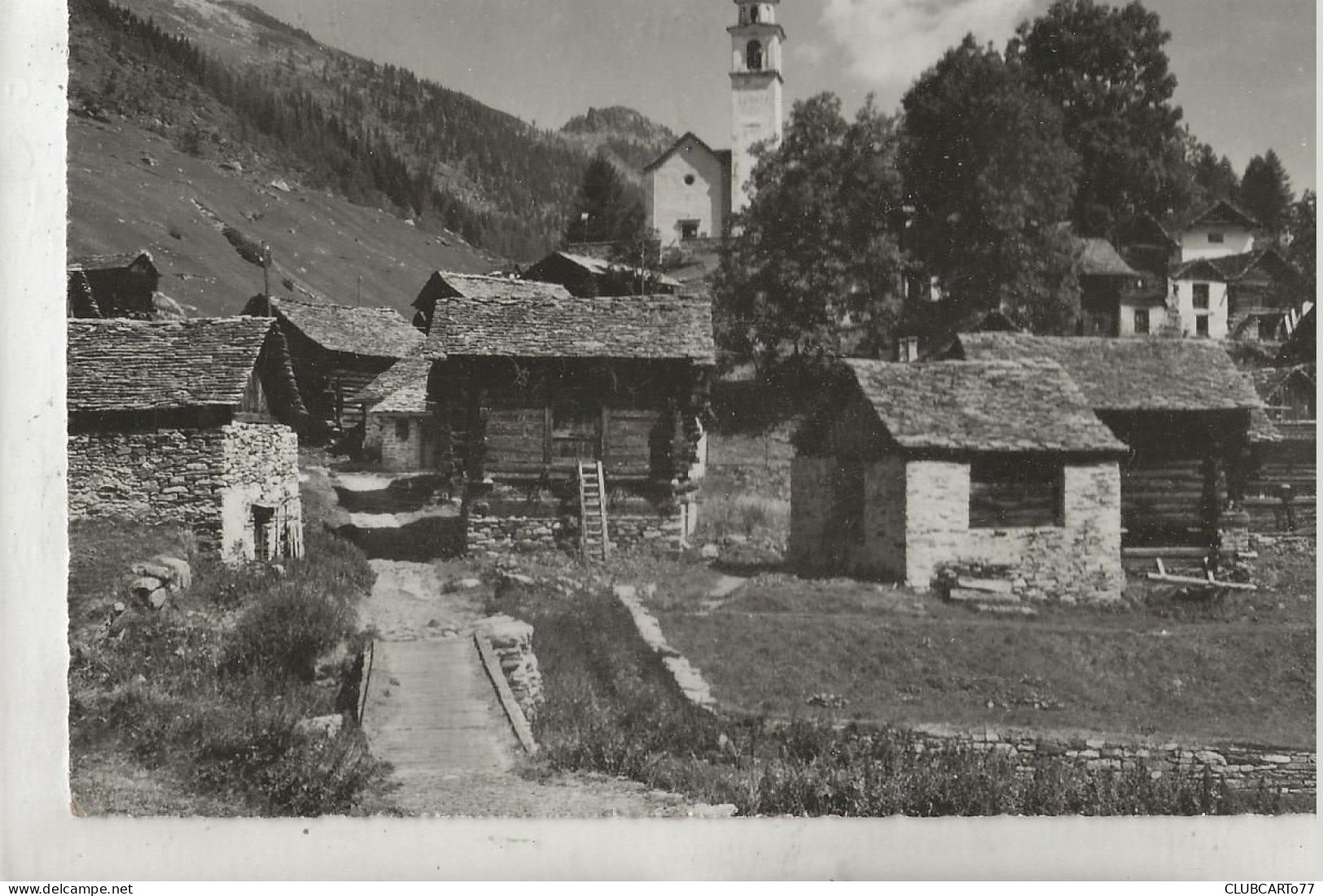 Bosco/Gurin (Suisse, Tessin) : L'entrée Du Bourg En 1956 GF. - Bosco/Gurin