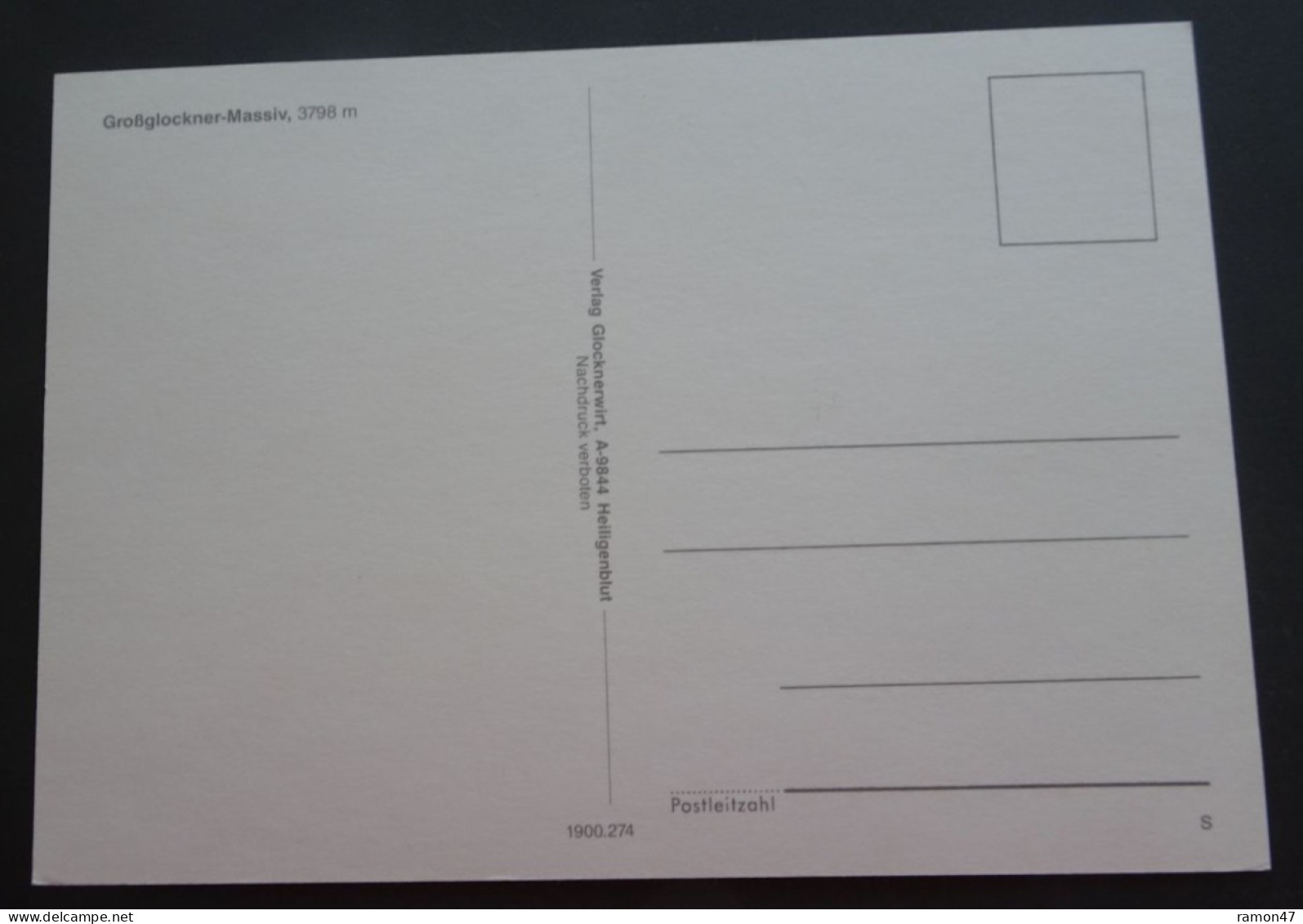 Grossglockner-Massiv, 3798 M - Verlag Glocknerwirt, Heiligenblut - # 1900.274 - Heiligenblut