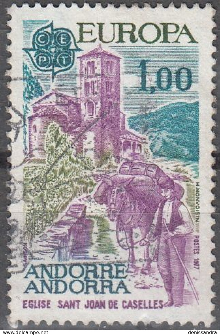 Andorre Français 1977 Michel 282 O Cote (2008) 2.00 € Europa CEPT Chapelle Saint-Jean-de-Caselles - Used Stamps