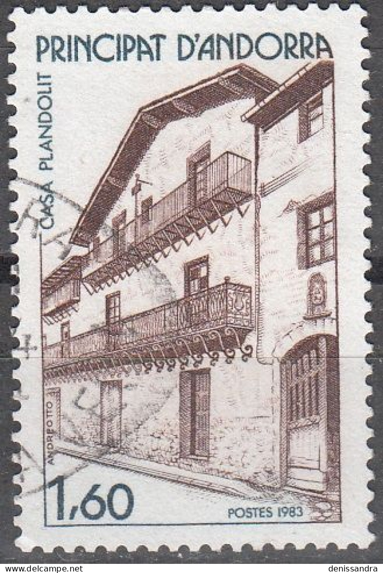 Andorre Français 1983 Michel 347 O Cote (2008) 1.00 € Maison Plandolit Cachet Rond - Oblitérés