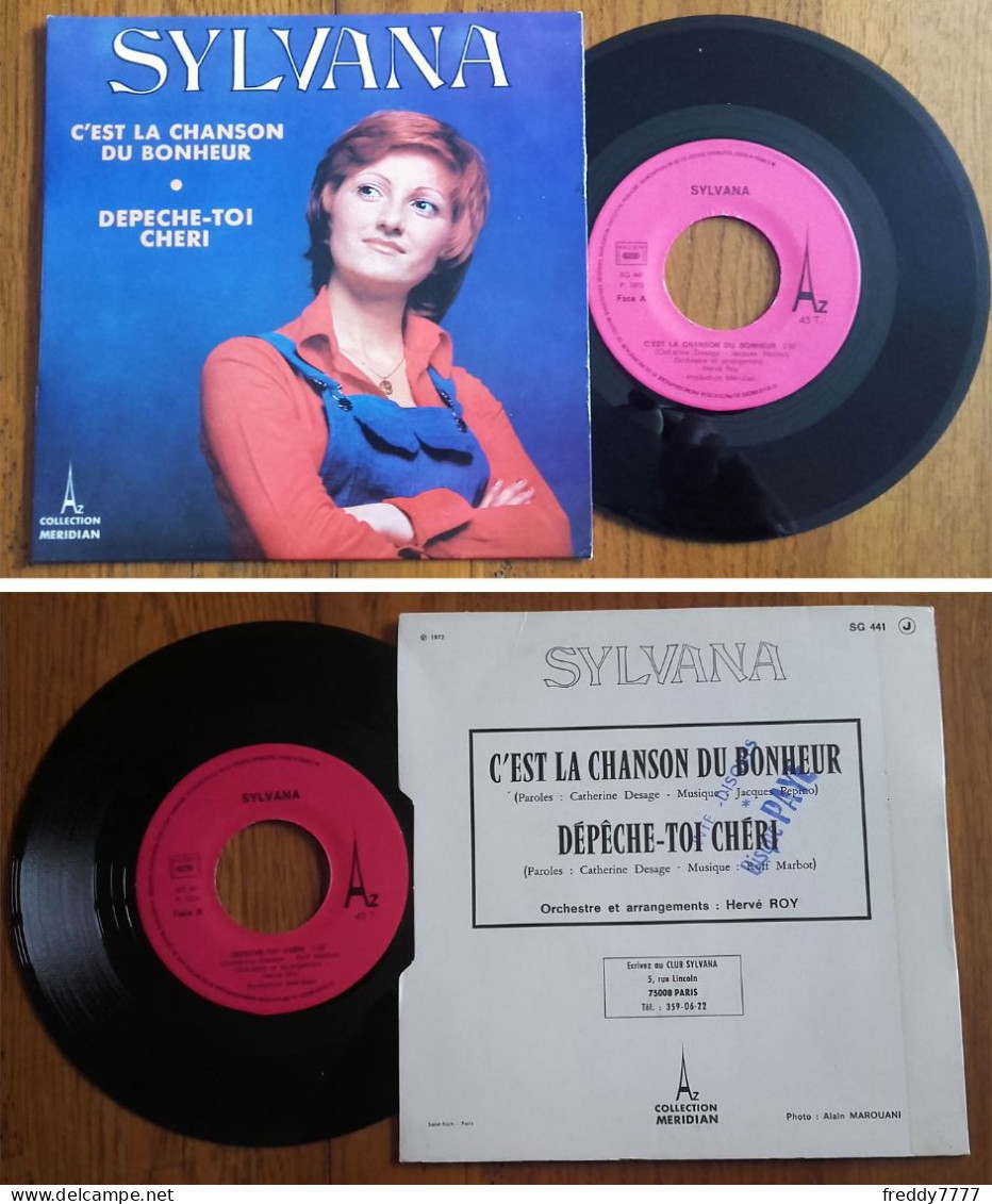 RARE French SP 45t RPM (7") SYLVANA «C'est La Chanson Du Bonheur» (1973) - Ediciones De Colección