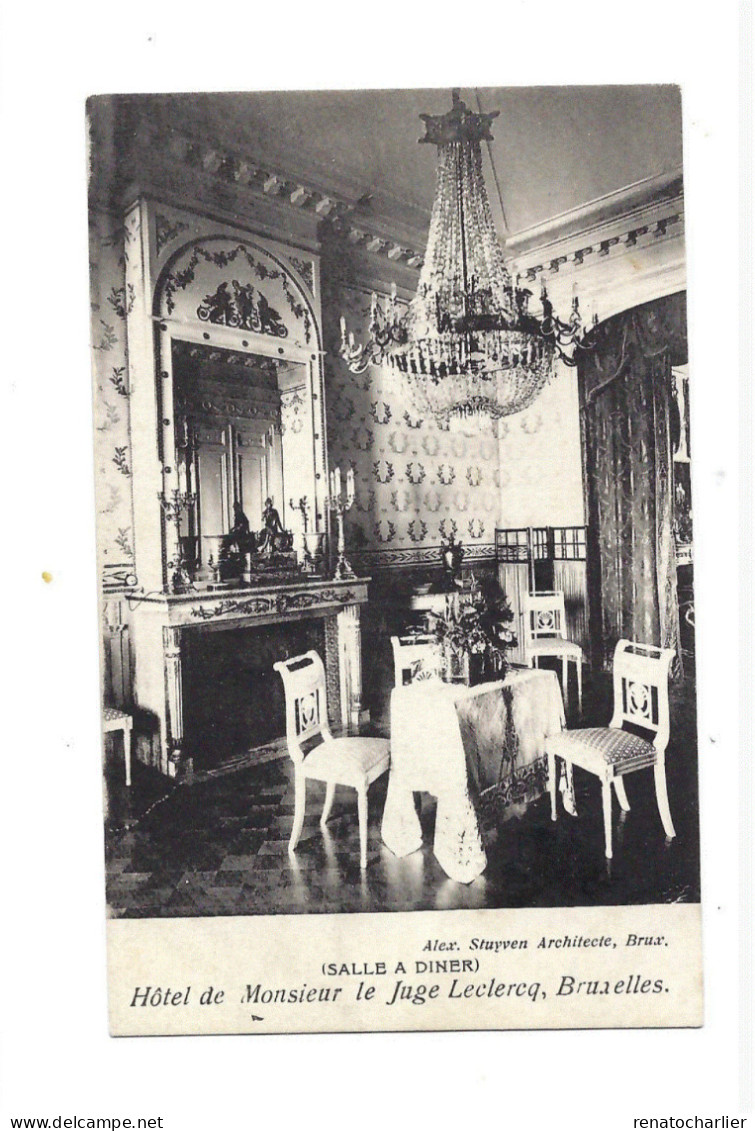 Hôtel De Monsieur Le Juge Leclercq. - Cafés, Hôtels, Restaurants