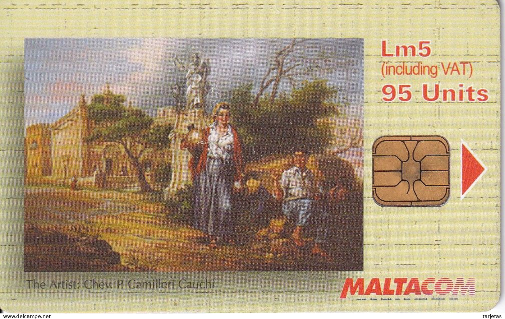 Nº 283 TARJETA DE MALTA DE UNA PINTURA - Malta