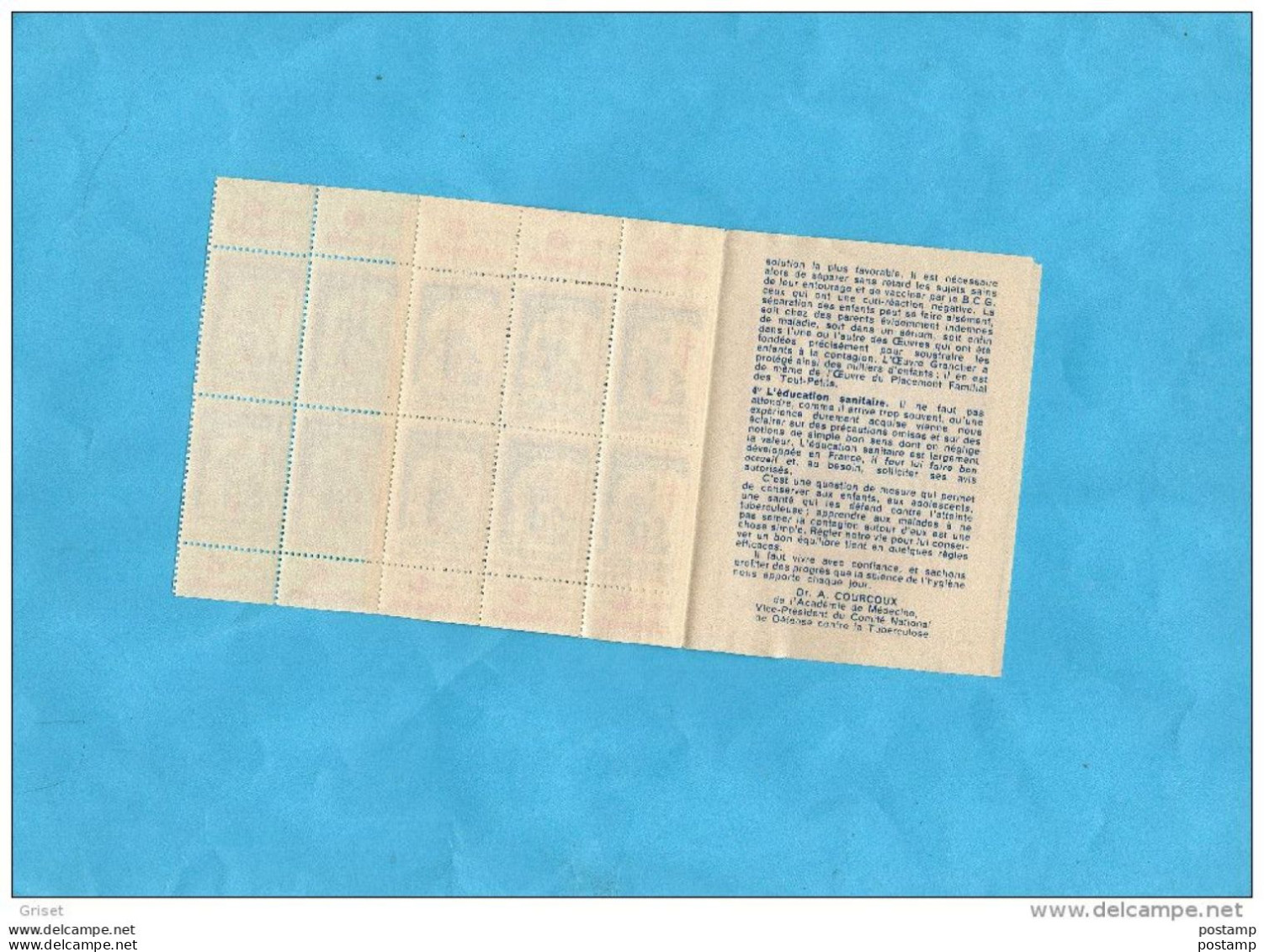 Carnet Comité National  Contre La Tuberculose-1955 Complet -bel état Vignettes Gomme Brillante - Blokken & Postzegelboekjes