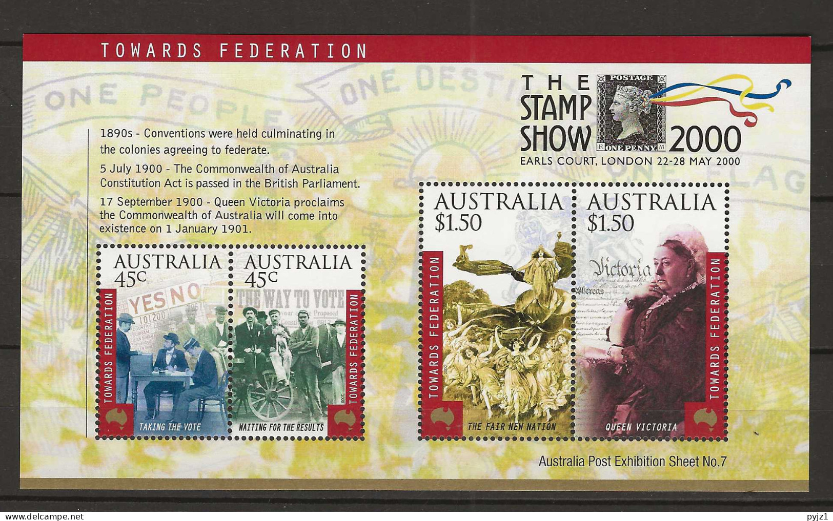 2000 MNH Australia Mi 35-I Stampshow Postfris** - Mint Stamps