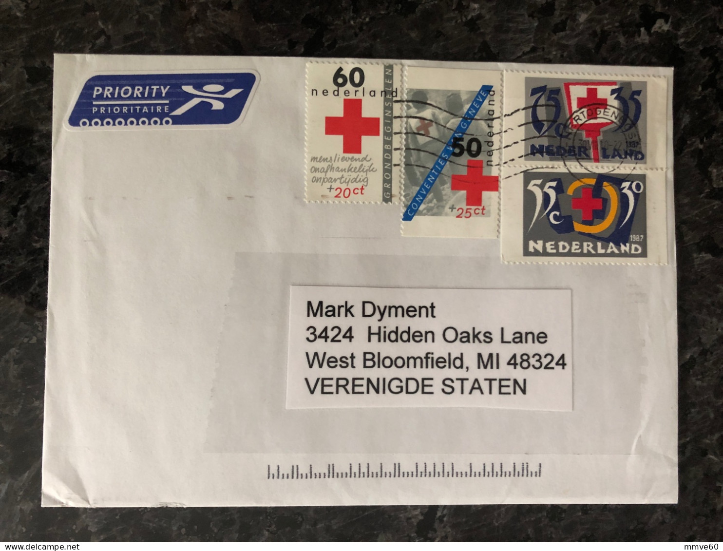 NETHERLANDS TRAVELLED COVER 2010 YEAR STAMPS  RED CROSS MEDICINE HEALTH - Lettres & Documents