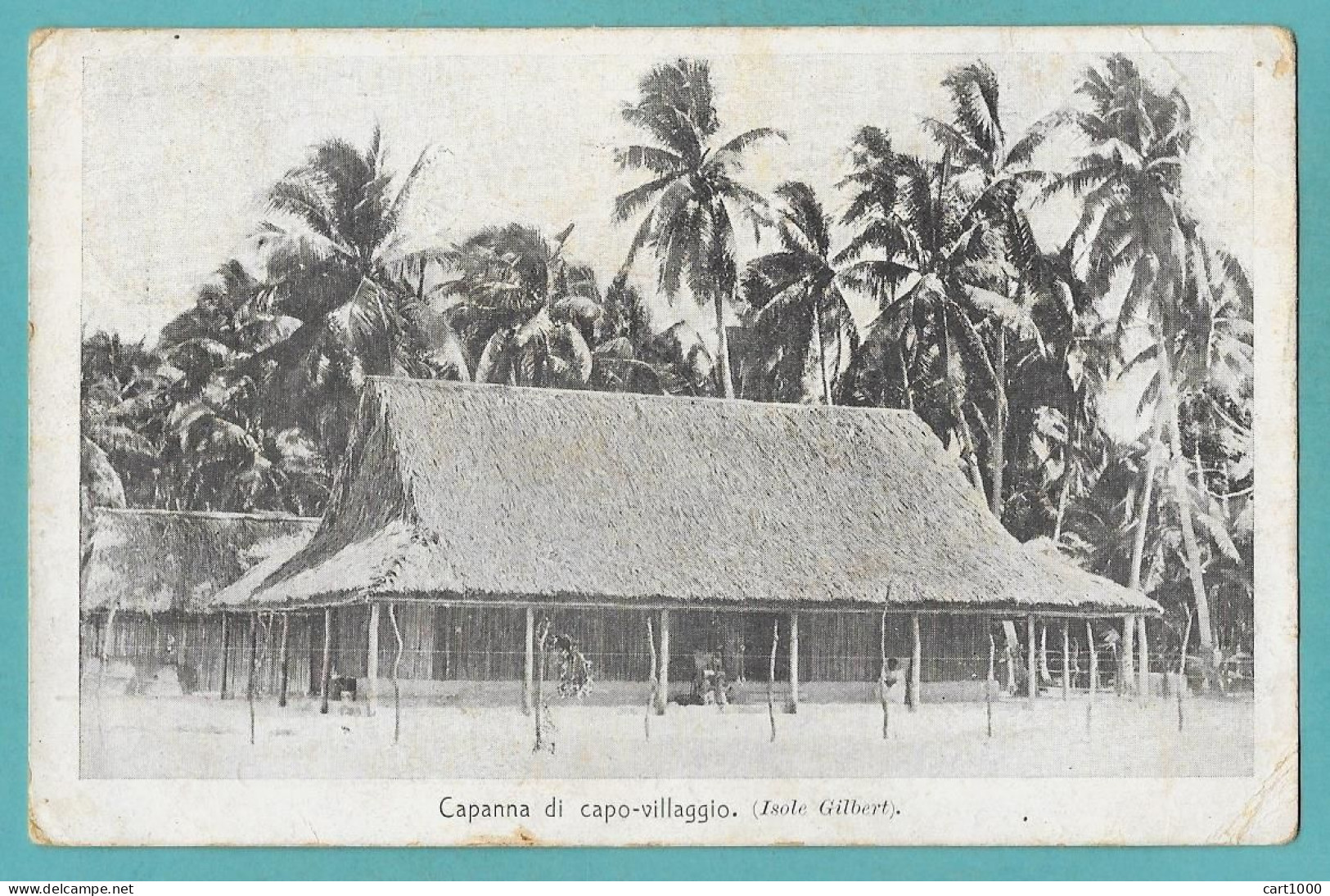 OCEANIA ISOLE GILBERT KIRIBATI CAPANNA DI CAPO VILLAGGIO 1918 N°F778 - Kiribati