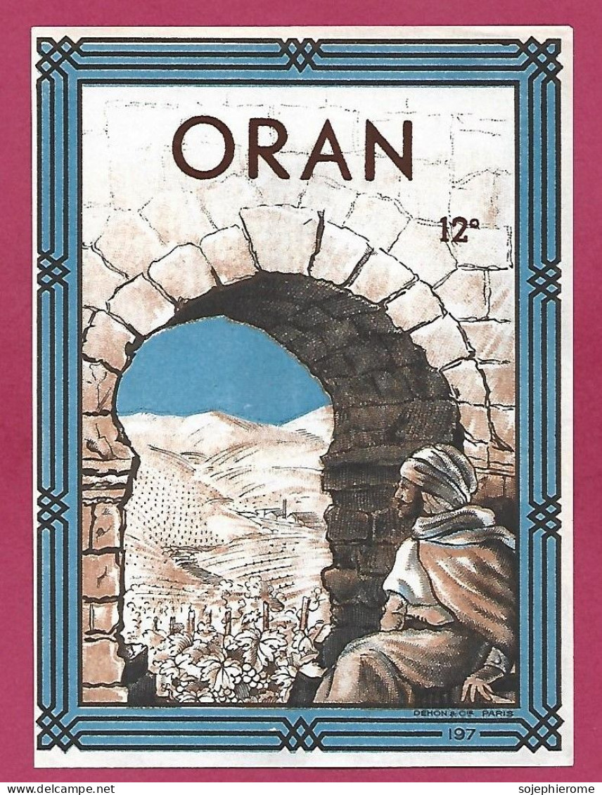 étiquette Oran 12° Homme Algérien Costume Traditionnel Architecture - Arquitectura