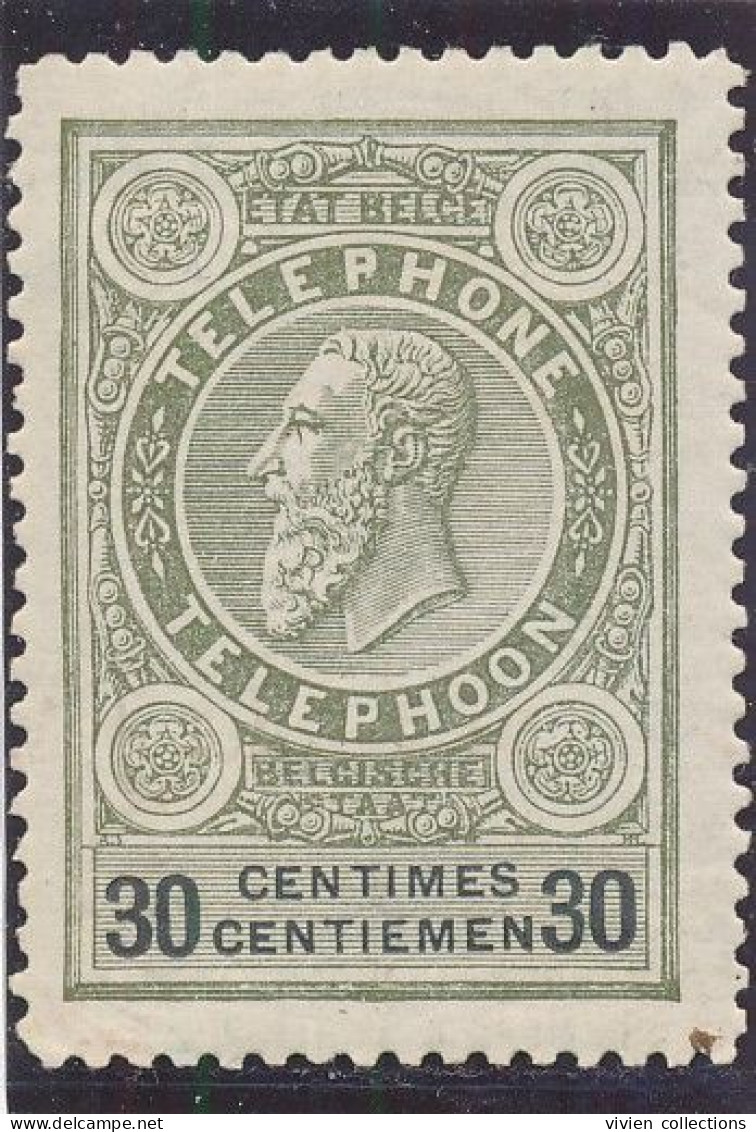 Belgique Timbre Téléphone N° 2 (de 1890) Neuf ** Cote 75 € En 2014 - Timbres Téléphones [TE]