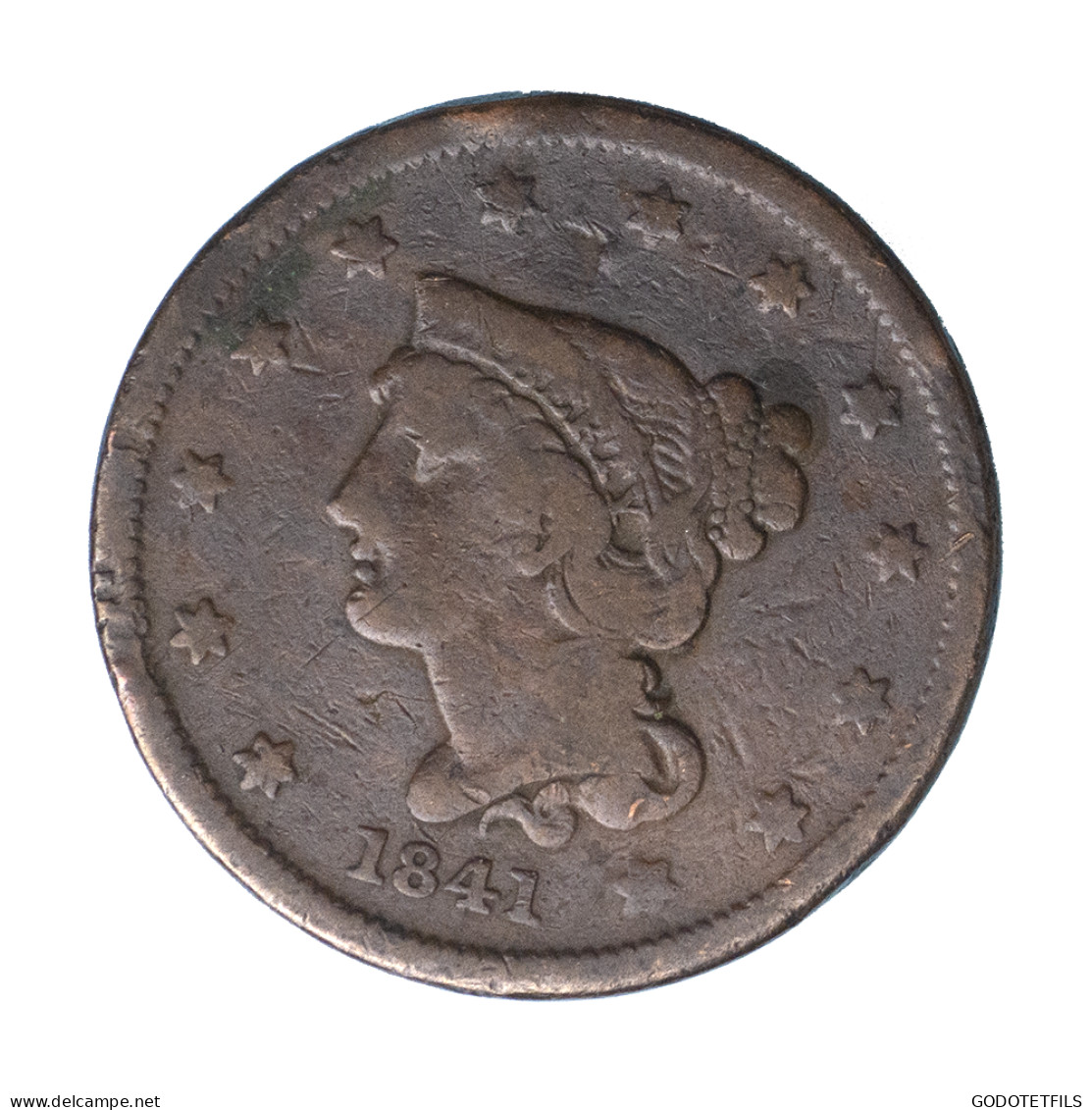 Etats-Unis 1 Cent 1841 Philadelphie - 1840-1857: Braided Hair