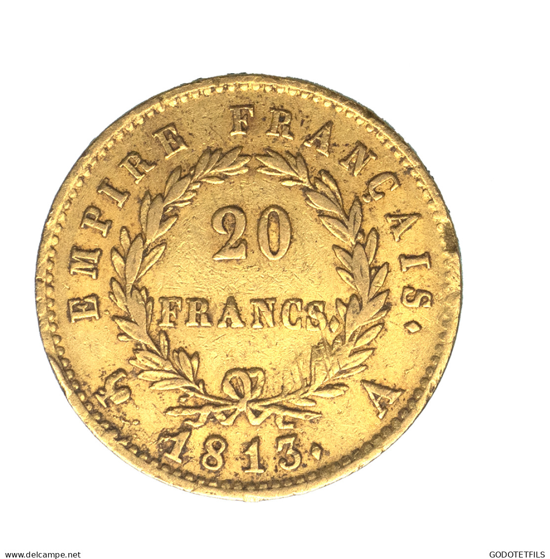 Premier-Empire- Napoléon 1er 20 Francs Tête Laurée 1813 Paris - 20 Francs (gold)