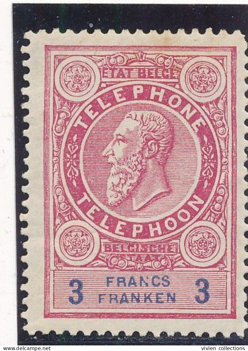 Belgique Timbre Téléphone N° 7 (de 1890) Neuf ** Cote 95 € En 2014 - Timbres Téléphones [TE]