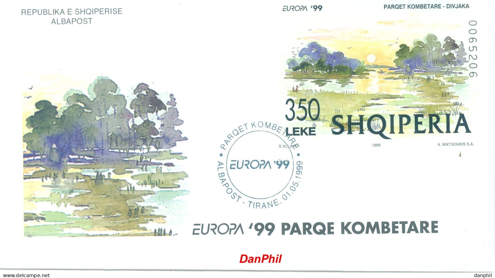 Albania - 1999 FDC EUROPA CEPT - Mi Bl. 118 - M€10,-; Y&T BF 92 - 1999