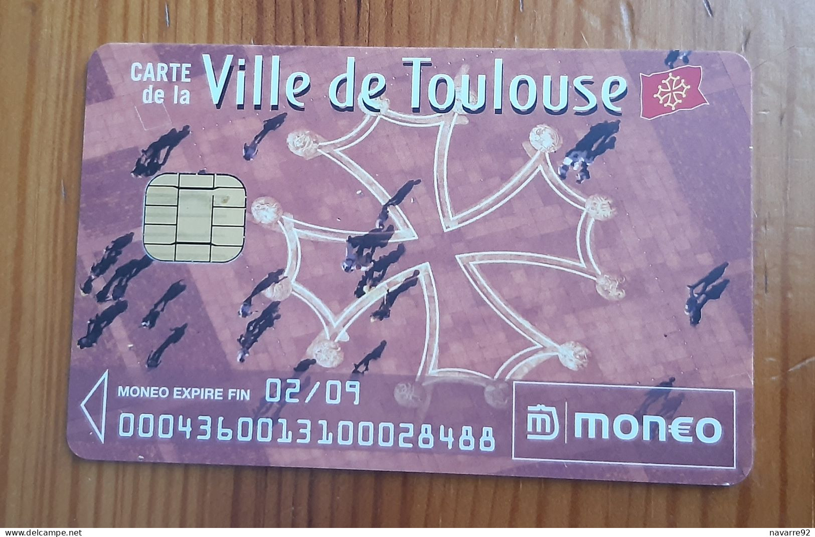 JOLIE CARTE MONEO PORTE MONNAIE ELECTRONIQUE VILLE DE TOULOUSE T.B.E !!! - Monéo